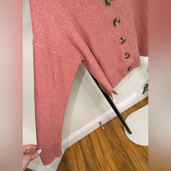 Madewell Women’s Dusty Rose Button Cardigan Sweater | Cozy Knit | Size M - Picture 7 of 11